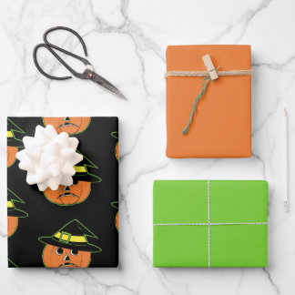 Hoja De Papel De Regalo Vintage Pumpin Witch