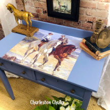 Vintage victoriana Ocean Woman Man Horse Decoupage