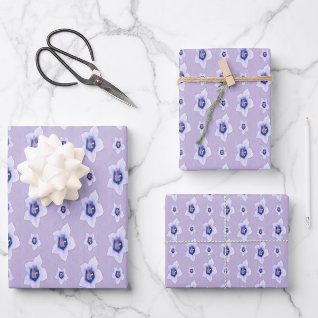 Hoja De Papel De Regalo Violetas Suaves Dulces (Anverso)