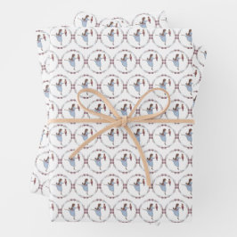 Hoja De Papel De Regalo Visiones del envolvimiento de regalo de petirrojos