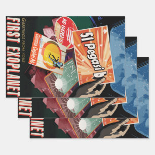 Hoja De Papel De Regalo Visitar el primer exoplaneta encontrado fuera del