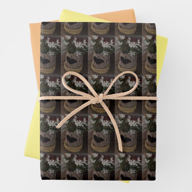 Hoja De Papel De Regalo Vista de flores  (In situ)