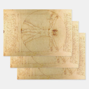 Hoja De Papel De Regalo Vitruviano de Leonardo Da Vinci