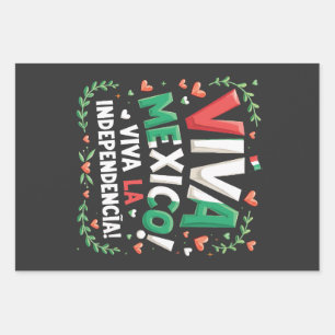 Hoja De Papel De Regalo Viva México vive la independencia