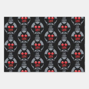 Hoja De Papel De Regalo Vive Ríe Acecha Mothman Críptido