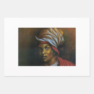 HOJA DE PAPEL DE REGALO VODOU MAMBO GODDESS CECILE FATIMA