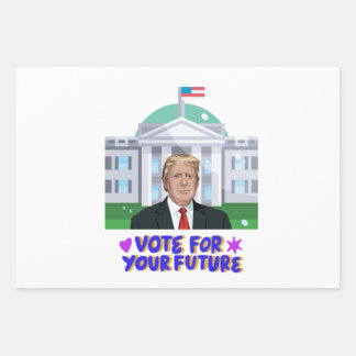 Hoja De Papel De Regalo Votar a Trump - Audaz Patriotismo