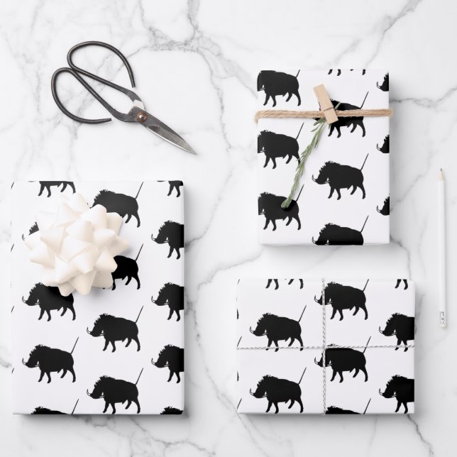 Hoja De Papel De Regalo Wart Hog (Anverso)