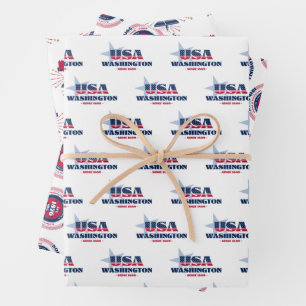 Hoja De Papel De Regalo Washington, 50 estados, Libertad Bell