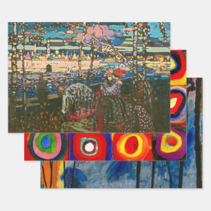Hoja De Papel De Regalo Wassily Kandinsky La Pareja Montada Arte Ruso