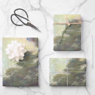 Hoja De Papel De Regalo Waterlilies por Claude Monet, Bella Artes de la ép