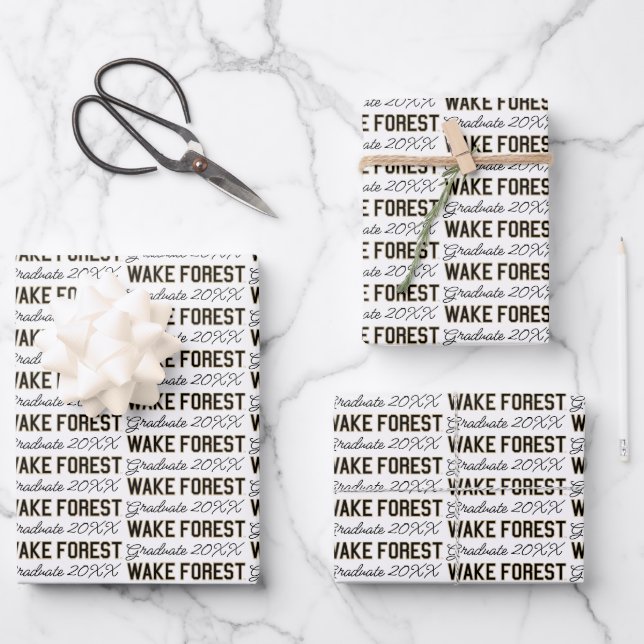 Hoja De Papel De Regalo WFU | Bosque Wake (Anverso)