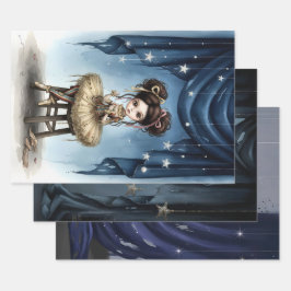 Hoja De Papel De Regalo Whimsical Dark Circus Doll