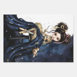 Hoja De Papel De Regalo Whimsical Dark Circus Doll