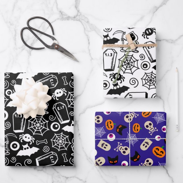 HOJA DE PAPEL DE REGALO WHIMSICAL HALLOWEEN (Anverso)