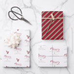 Hoja De Papel De Regalo Whimsical Merry Christmas Quote Classic Christmas<br><div class="desc">Whimsical Merry Christmas Quote Classic Christmas Wrapping Paper Sheets IMPORTANT NOTICE: This design is part of a collection and has other coordinated elements that you can find in my store. If you can't find what you're looking for or need any kind of modification, contact me at hello@themonogramfactory.com and I'll do...</div>