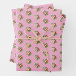 Hoja De Papel De Regalo White Chocolate-Covered Strawberry