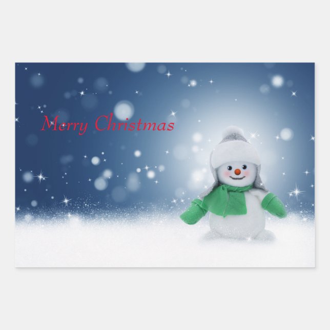 Hoja De Papel De Regalo White Christmas  (Anverso)