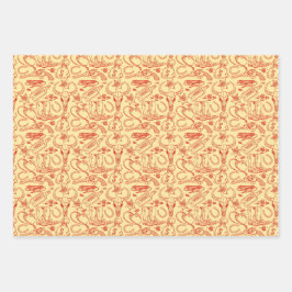 Hoja De Papel De Regalo Wild West Old Cowboy Pattern Rústico Occidental