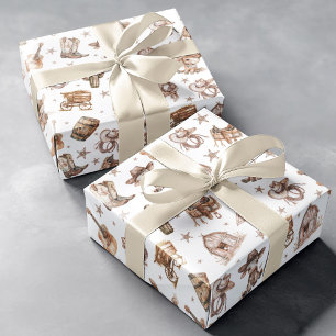 Hoja De Papel De Regalo Wild West Rodeo Cowboy