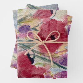 Hoja De Papel De Regalo Wildflowers with poppies 