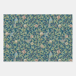 Hoja De Papel De Regalo William Morris "Ave y granada"