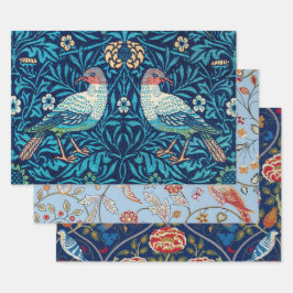 Hoja De Papel De Regalo William Morris, Aves y Flores