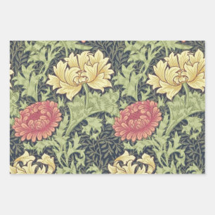 Hoja De Papel De Regalo William Morris Chrysanthemum Vintage Floral Art