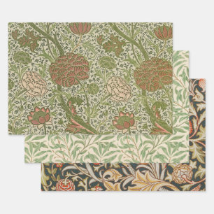 Hoja De Papel De Regalo William Morris Cray Sage Flor Floral Botánica