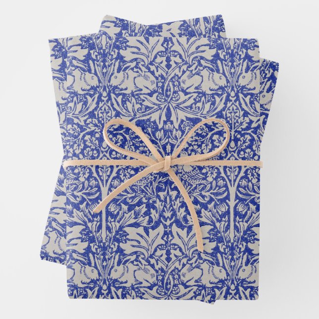 Hoja De Papel De Regalo William Morris, Dove & Rabbit (In situ)