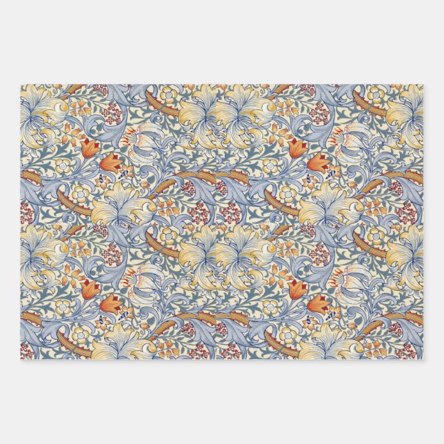 Hoja De Papel De Regalo William Morris Gold Lily Victorian Wallpaper (Anverso 2)