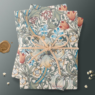 Hoja De Papel De Regalo William Morris Lily Art Nouveau Floral Wraping Pa