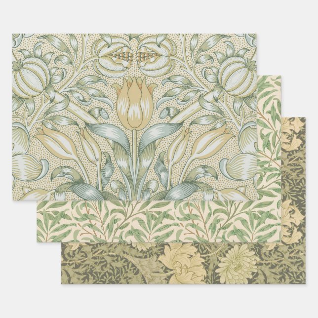 Hoja De Papel De Regalo William Morris Lily y Pomegranate Flower Classic (Set)