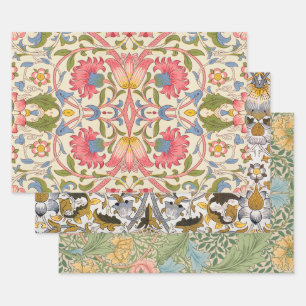 Hoja De Papel De Regalo William Morris Lodden Patrón Floral Pastel 