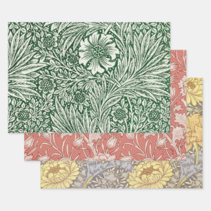 Hoja De Papel De Regalo william morris marigold flor floral verde
