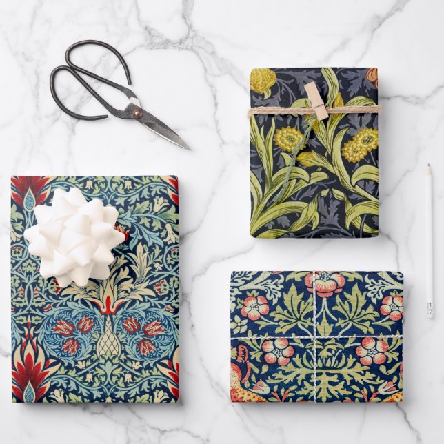 Hoja De Papel De Regalo William Morris Pack (Anverso)