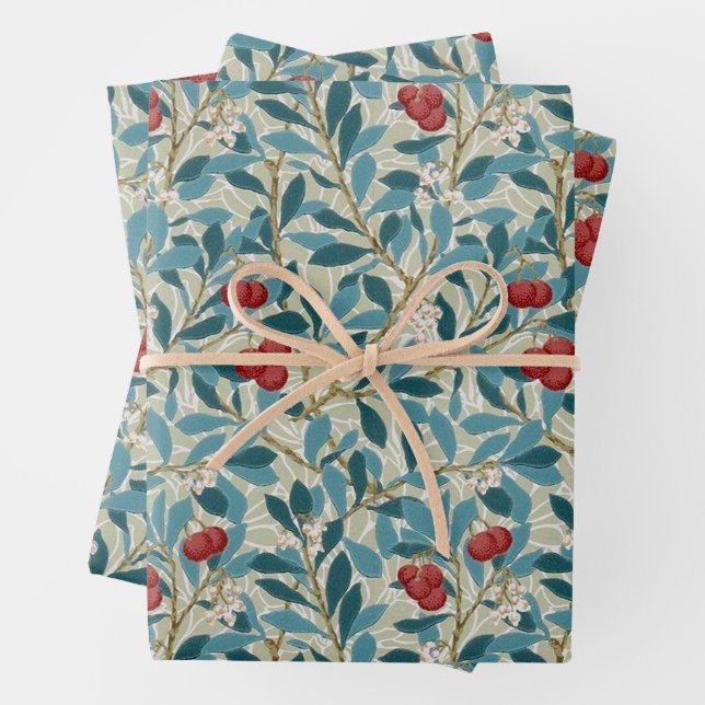 Hoja De Papel De Regalo William Morris, Redberry (In situ)