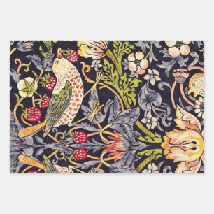 Hoja De Papel De Regalo William Morris Strawberry Thief Floral Art Nouveau