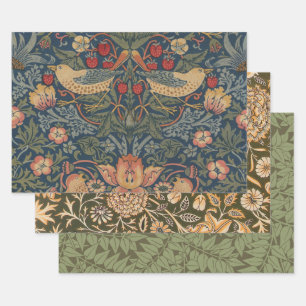 Hoja De Papel De Regalo William Morris Strawberry Thieves Aves