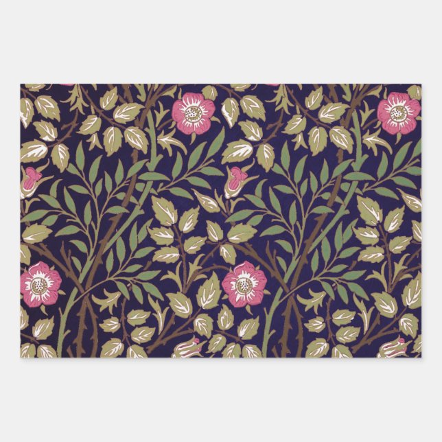 Hoja De Papel De Regalo William Morris Sweet Briar Floral Art Nouveau (Anverso)