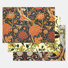 Hoja De Papel De Regalo William Morris tres patrones vintage Wraping Pap