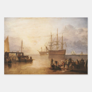 Hoja De Papel De Regalo William Turner - La puesta del sol a través del Va