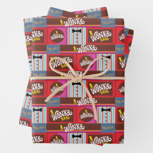 Hoja De Papel De Regalo Willy Wonka Candy Pattern