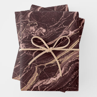 Hoja De Papel De Regalo Wine Tone Marble Modern Refined Aesthetic
