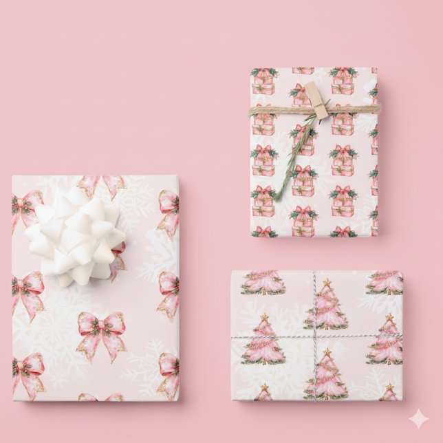 Hoja De Papel De Regalo Winter Onderland Girl 1st Birthday Pink (Subido por el creador)