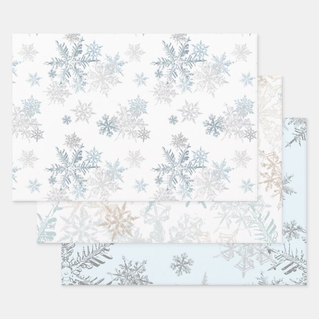 Hoja De Papel De Regalo Winter Snowflake Wonderland (Set)