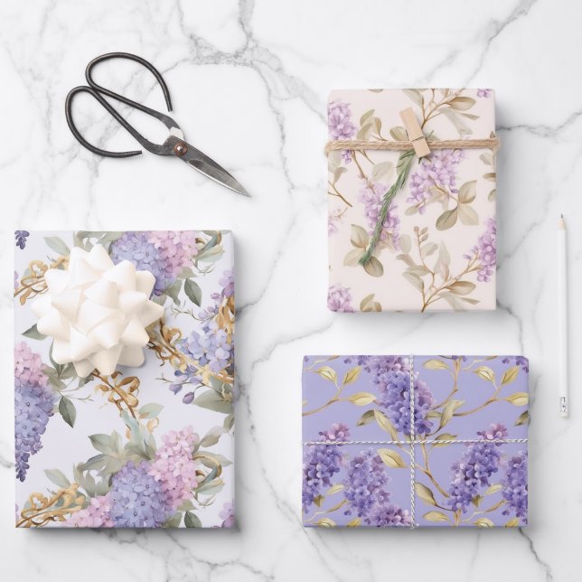 Hoja De Papel De Regalo Wistaria wrapping paper (Anverso)