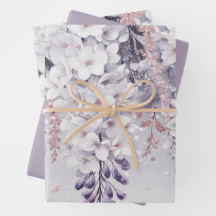 Hoja De Papel De Regalo Wisteria púrpura mística deriva