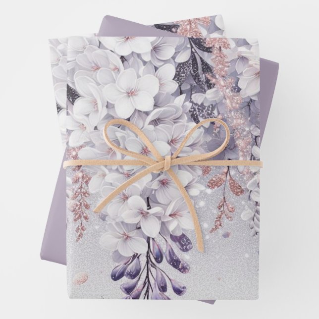 Hoja De Papel De Regalo Wisteria púrpura mística deriva (In situ)