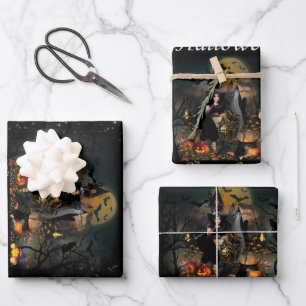 Hoja De Papel De Regalo Witchy Ha Estado Listo Para Halloween